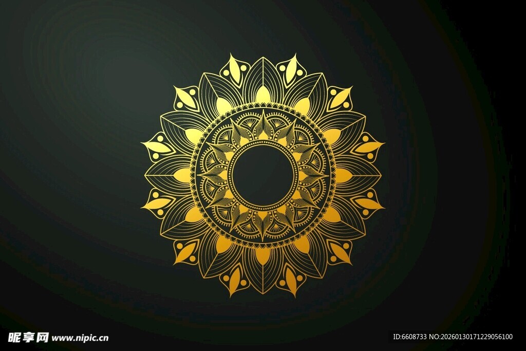 金色星形立体装饰图案