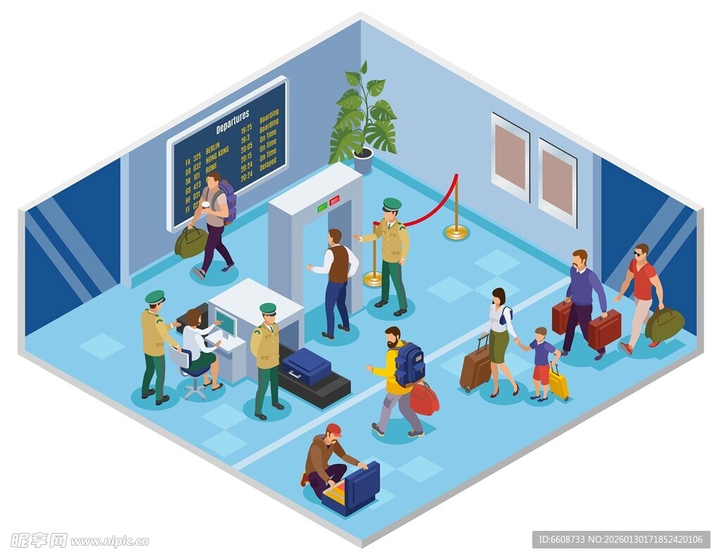 室内多人活动场景图