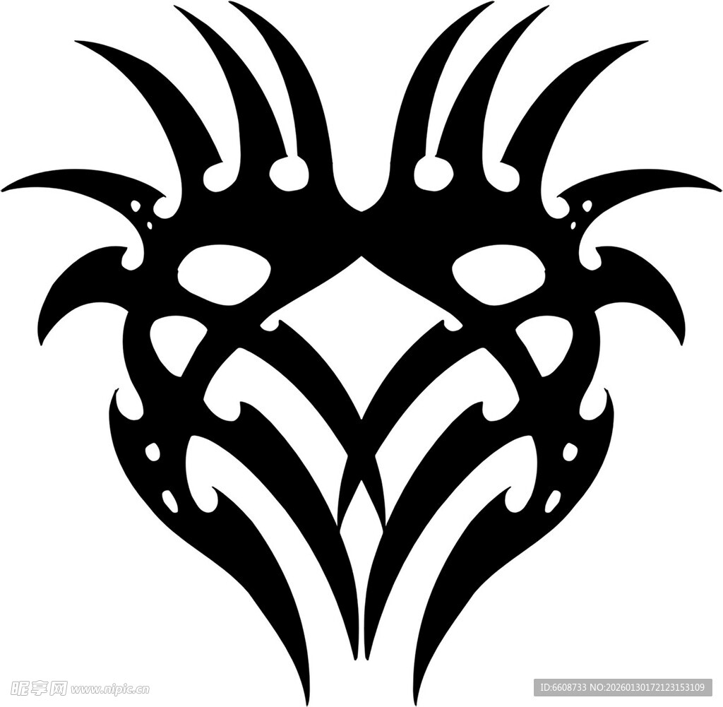 独特部落风纹身图案