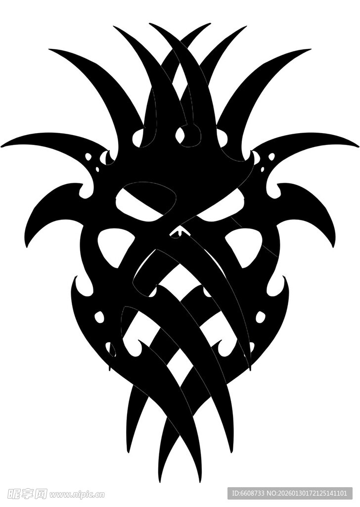 菠萝风格纹身图案设计