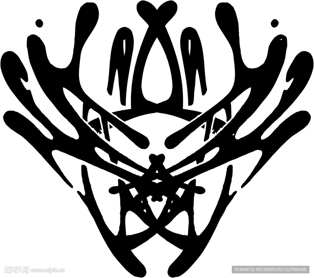 抽象神秘图腾图案