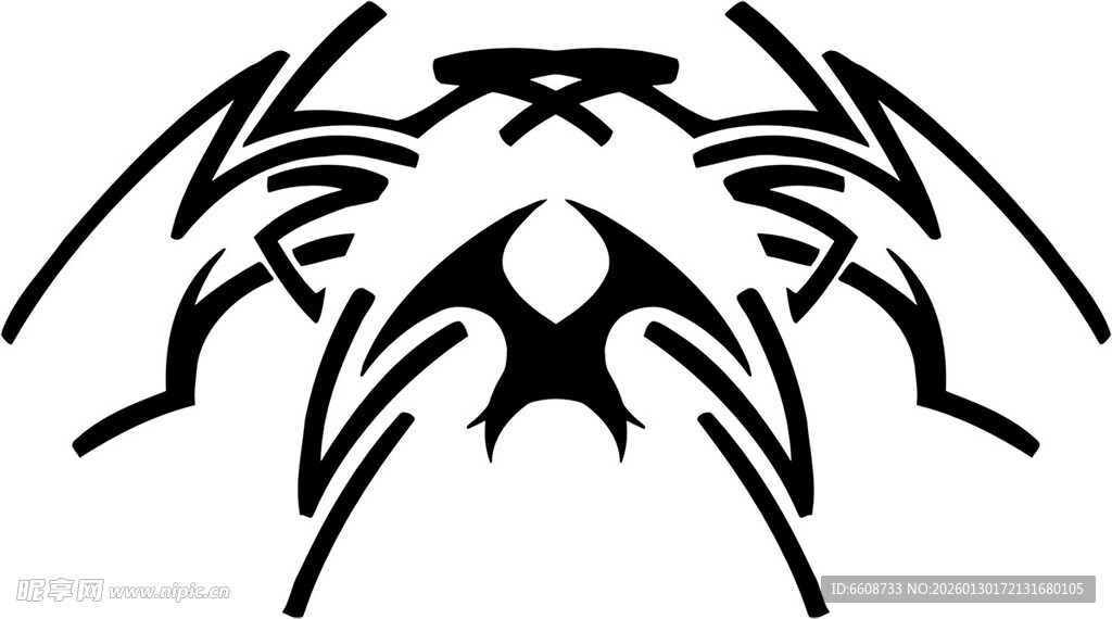 简约蜘蛛图腾图案