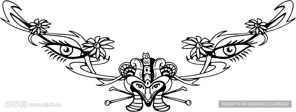 复古花纹装饰图案