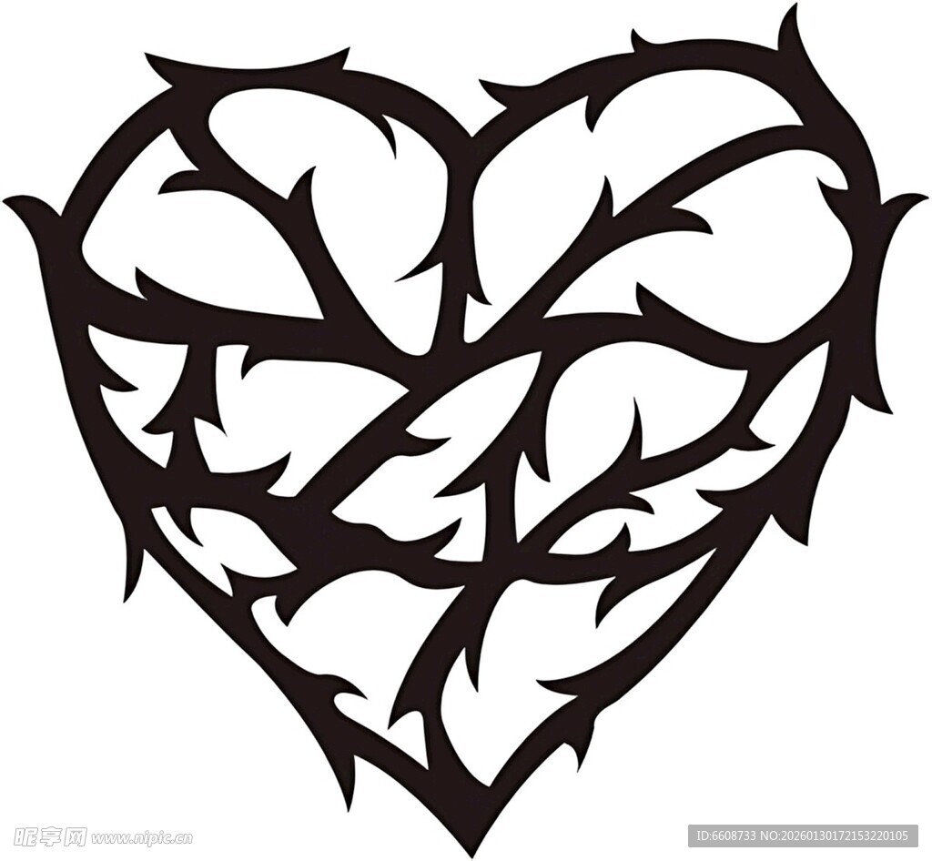 带刺的心形图案