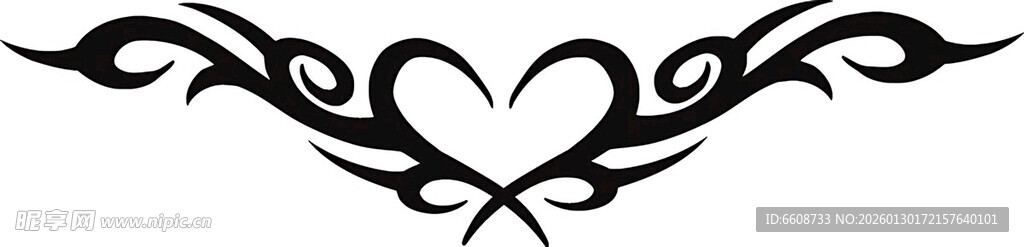 心形花纹装饰图案