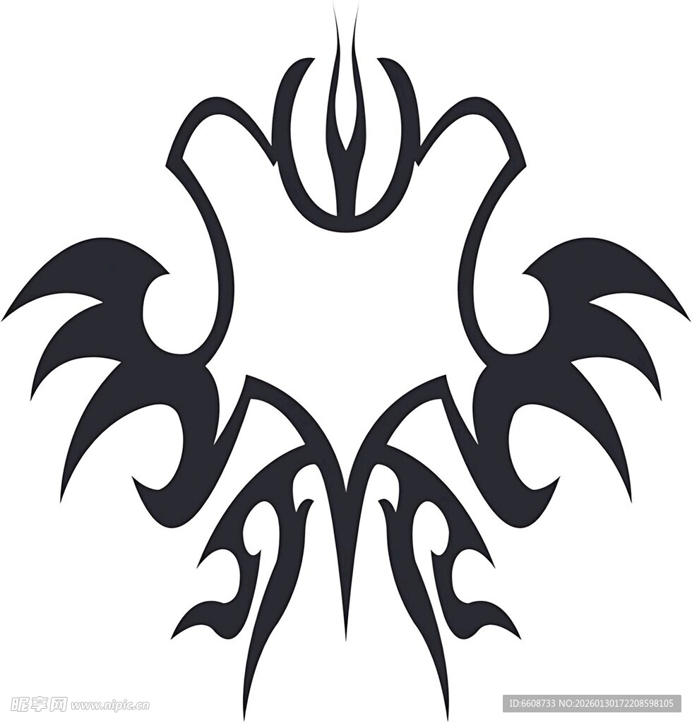 独特部落风格纹身图案