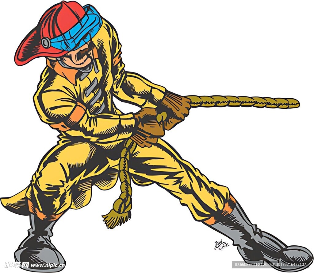 功夫小子持械摆出战斗姿势