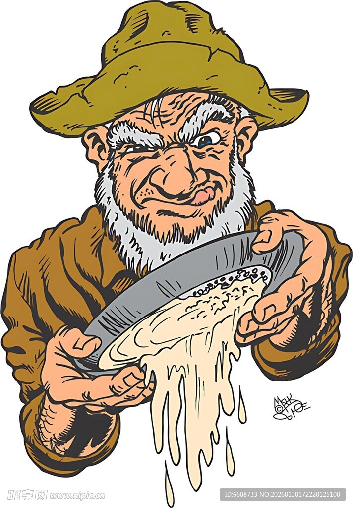 老农夫捧漏面盆