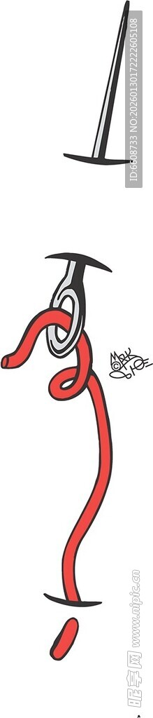 创意红色金属挂钩展示