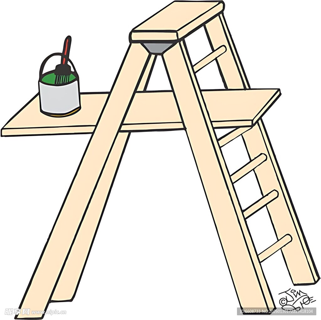 木制梯子工作台