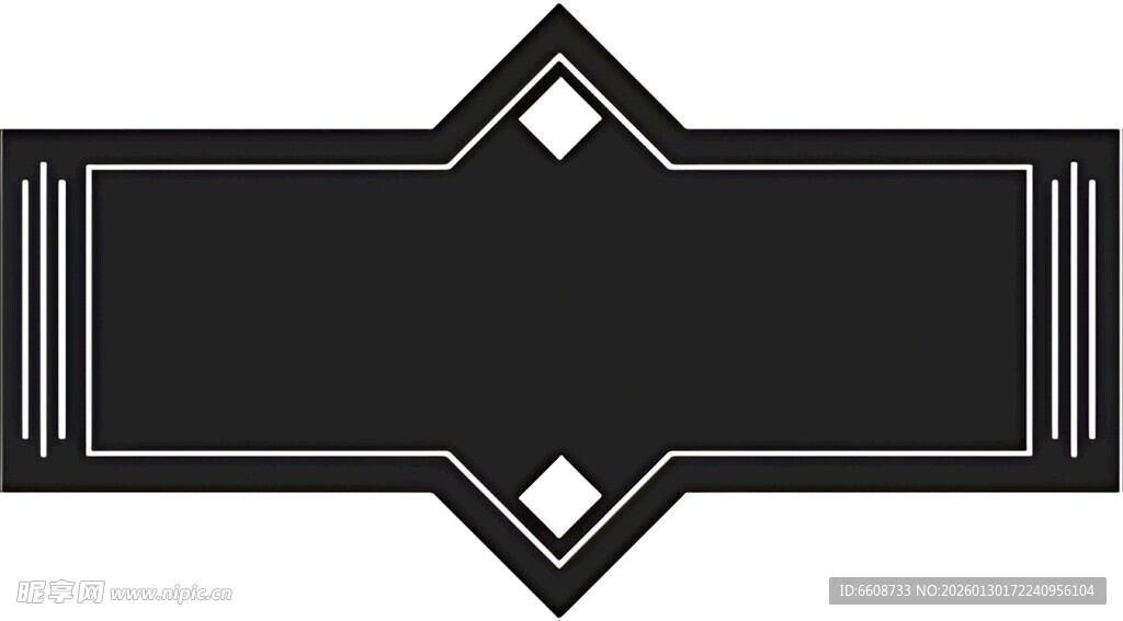 黑色几何边框装饰图案