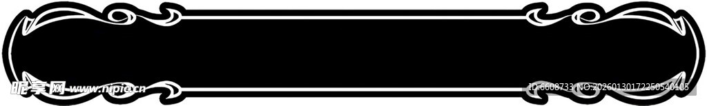 黑色雕花边框装饰元素