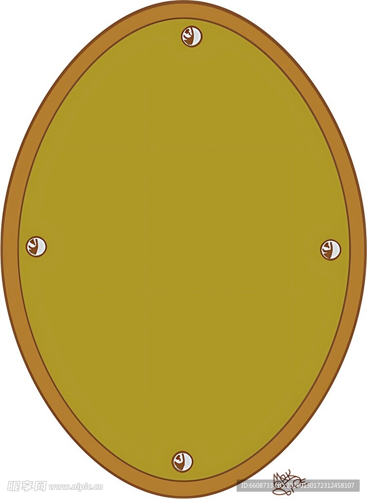 椭圆形木质带孔装饰板