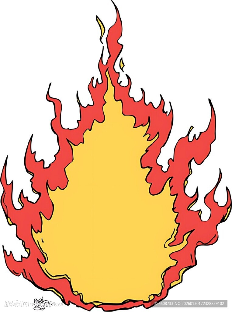 卡通火焰图案