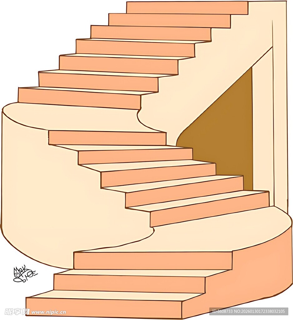 简约螺旋楼梯设计图