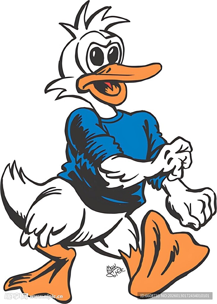 唐老鸭跳舞形象