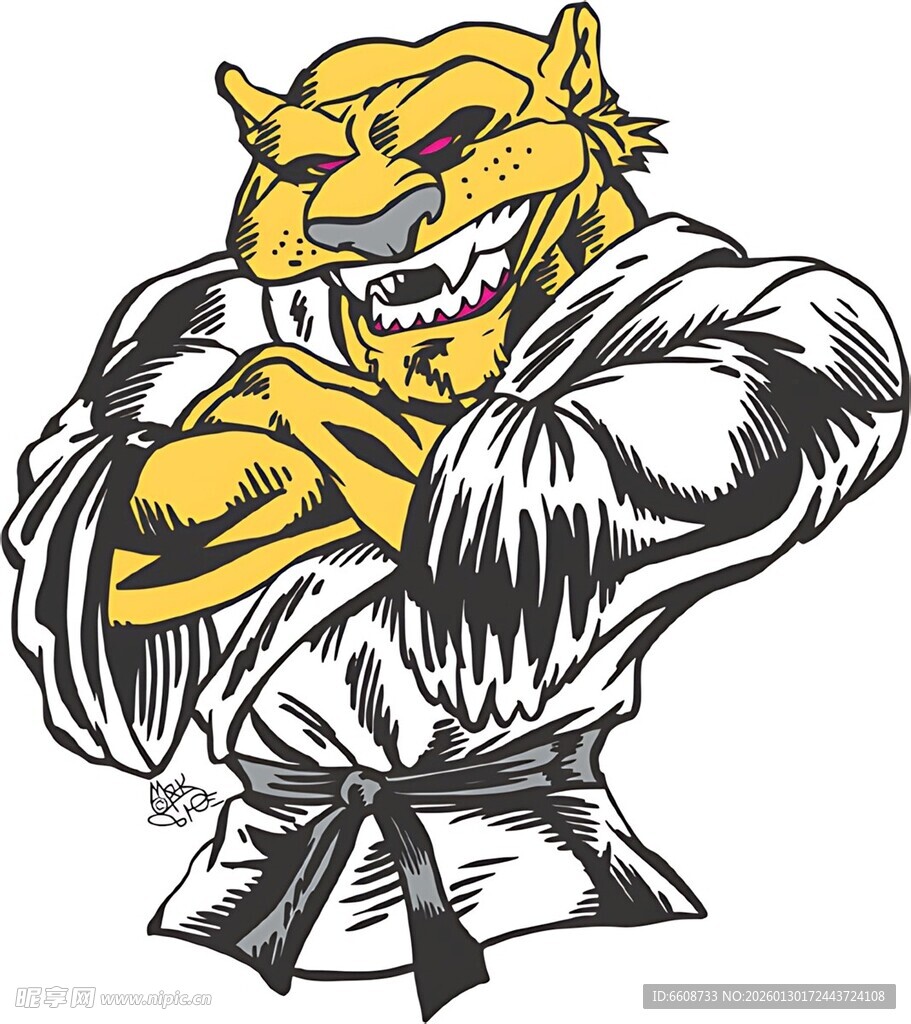 老虎武术家形象