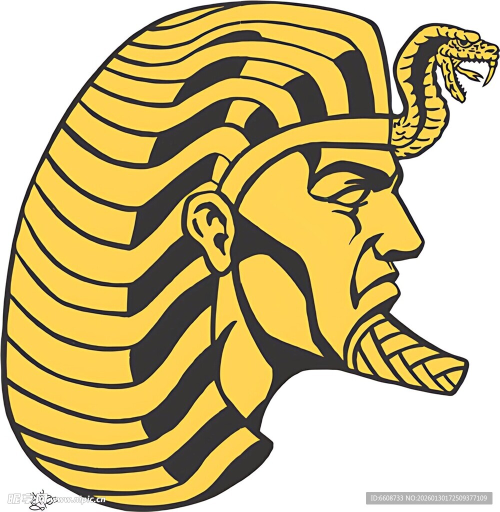 古埃及法老头像图案