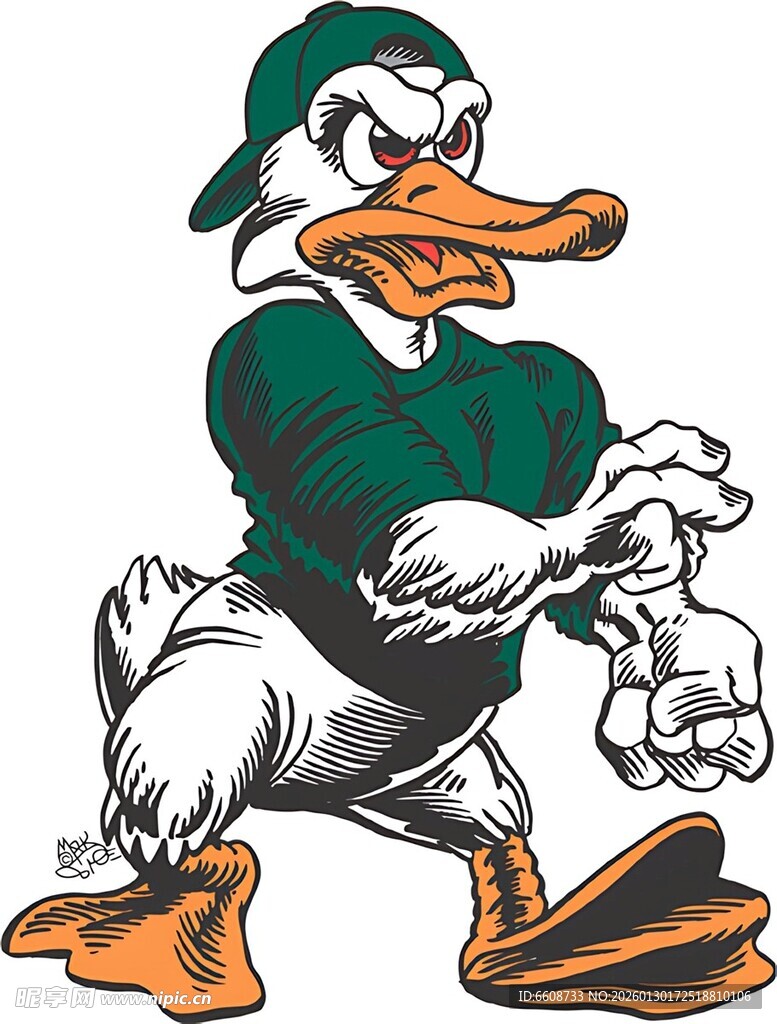 绿衣鸭吉祥物形象