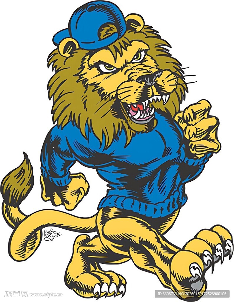 奔跑的狮子吉祥物