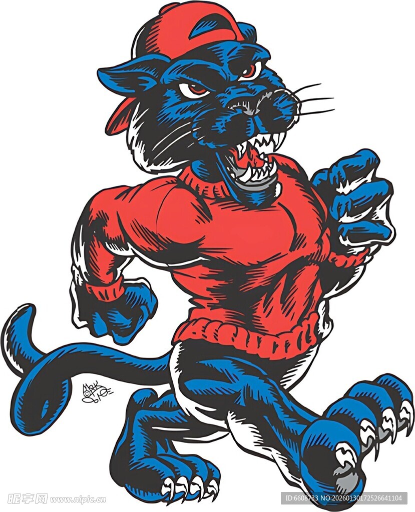 奔跑的黑豹吉祥物