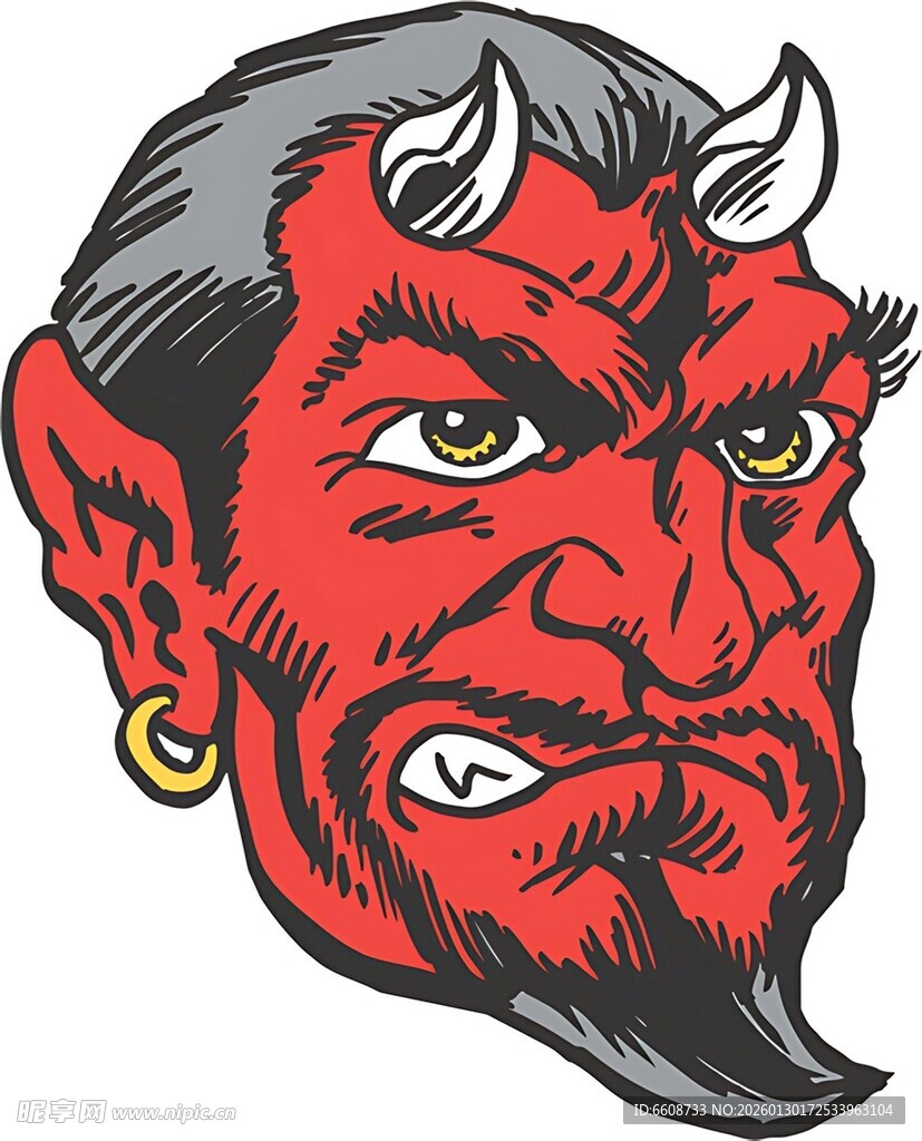恶魔头像设计图