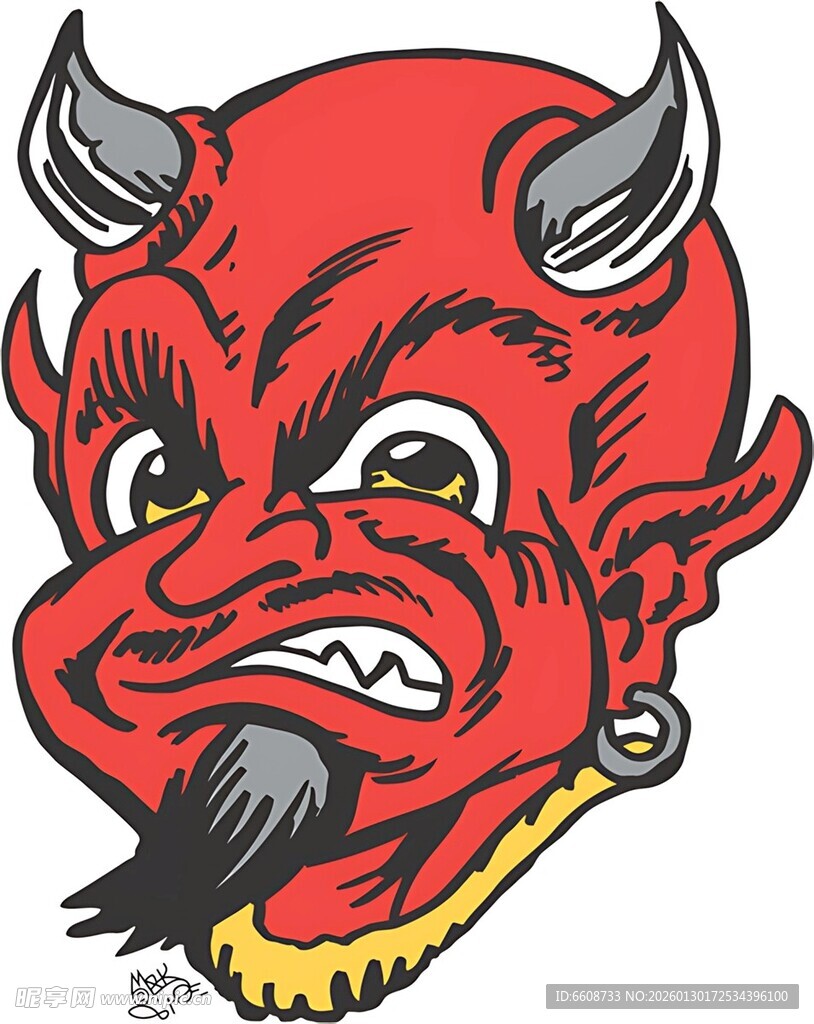 红色恶魔卡通头像