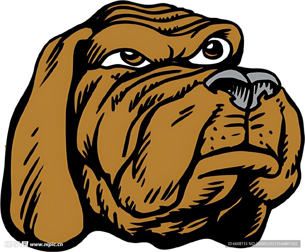 愤怒的斗牛犬头像