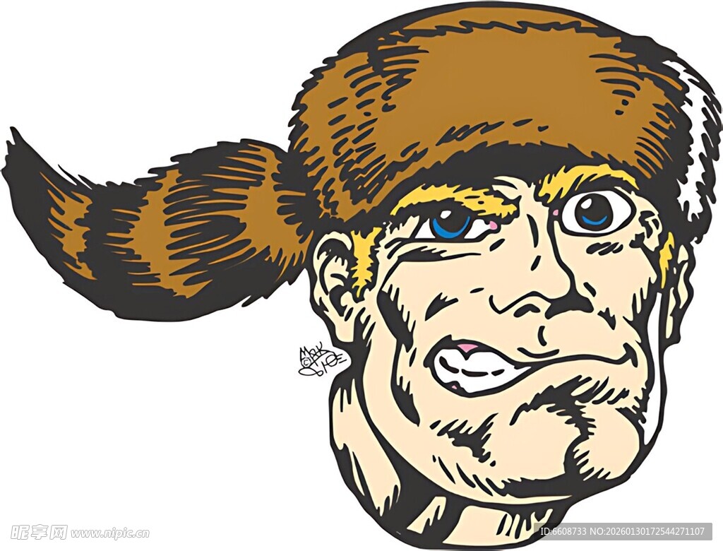 个性马尾辫男子头像