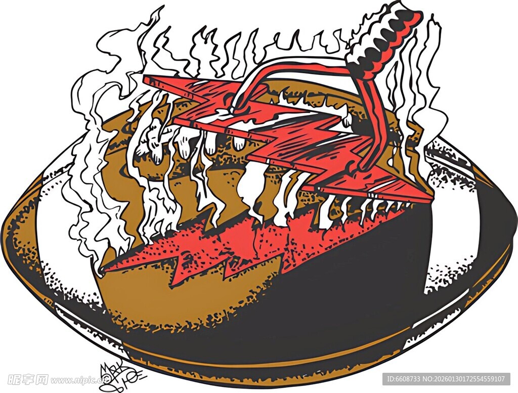 香辣小龙虾美食插画