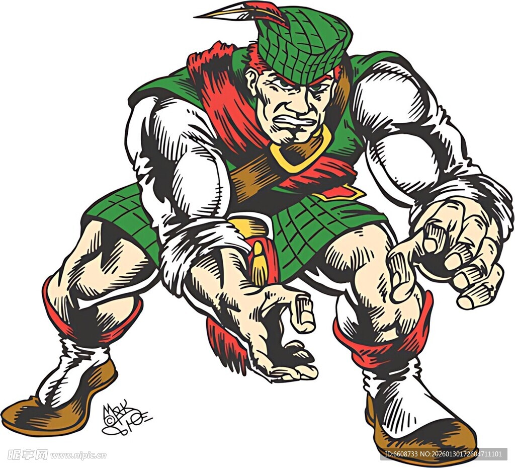 绿衣武者准备出击