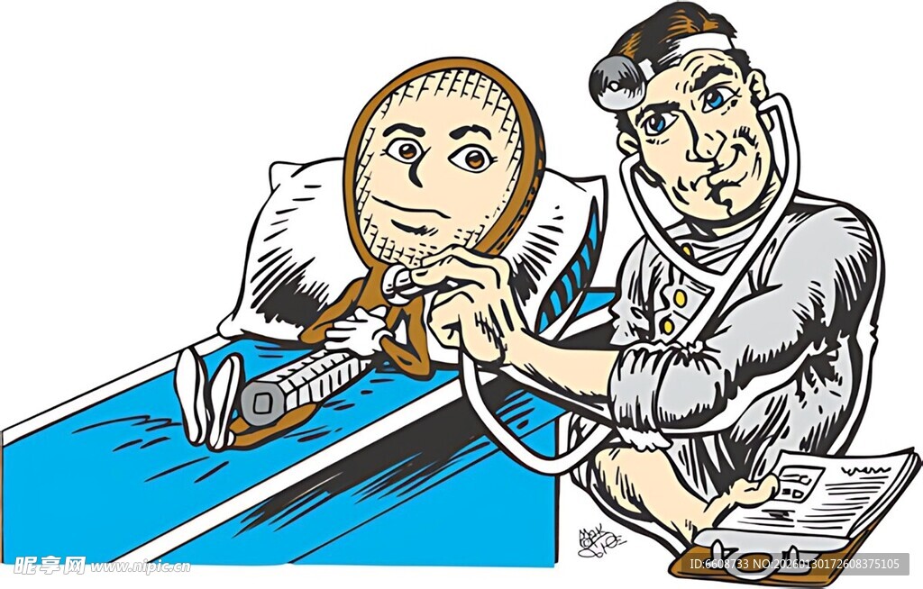 医生为患者检查眼部健康