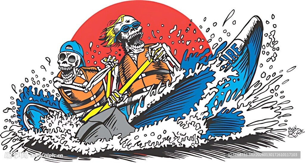 两人皮划艇破浪前行