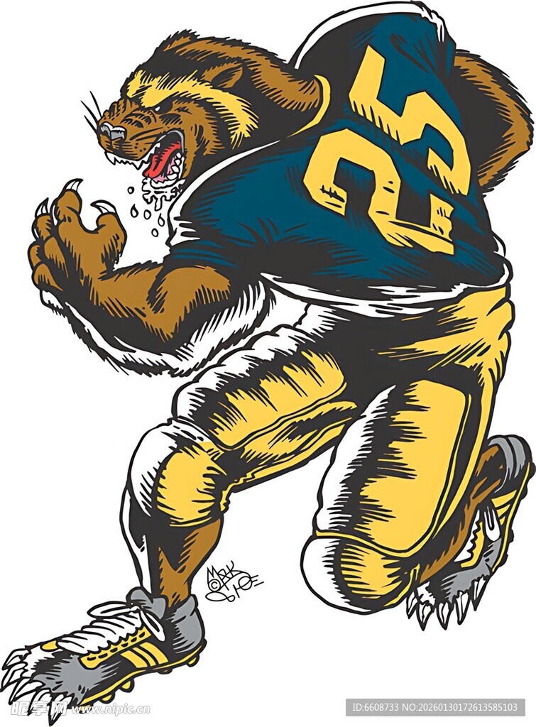 奔跑的橄榄球吉祥物