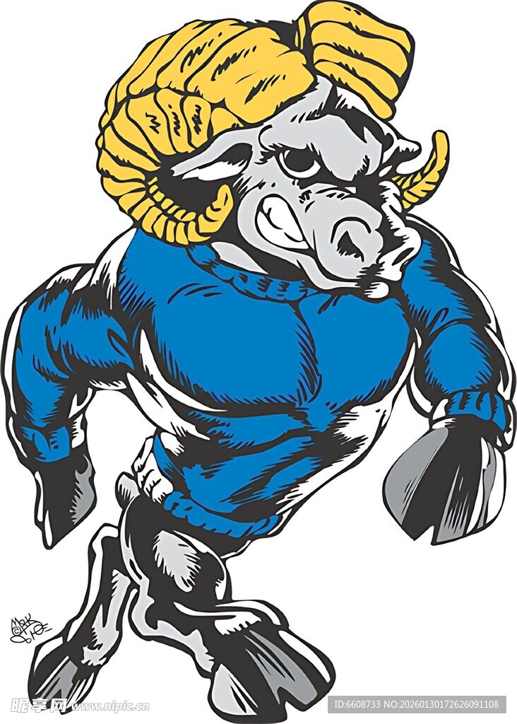 奔跑的公羊吉祥物