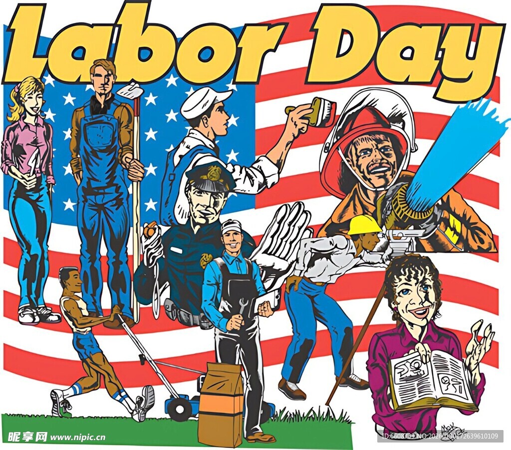 劳动节职业人物插画