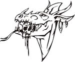 骷髅龙头插画