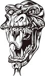 咆哮的恐龙头部插画