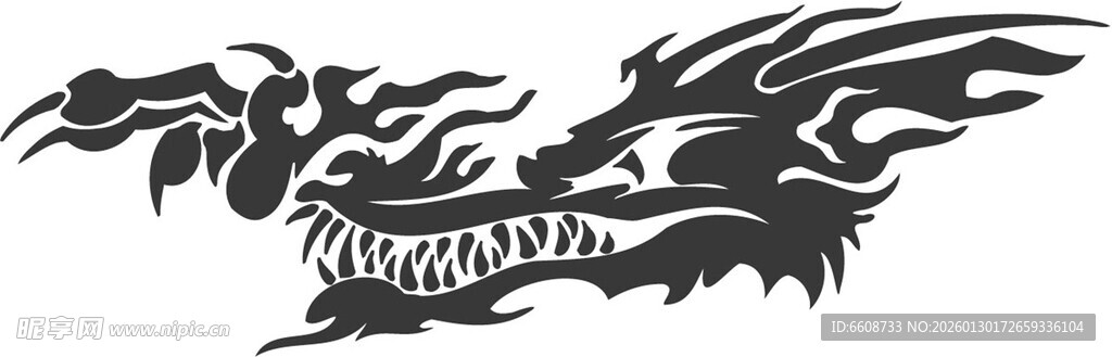 龙形纹身图案设计