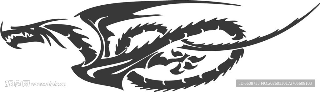 龙形齿轮图案设计