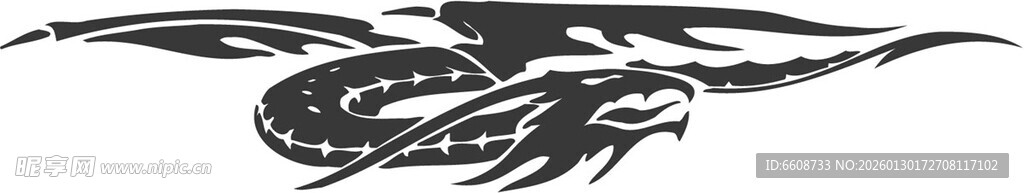 抽象线条勾勒的动感图案