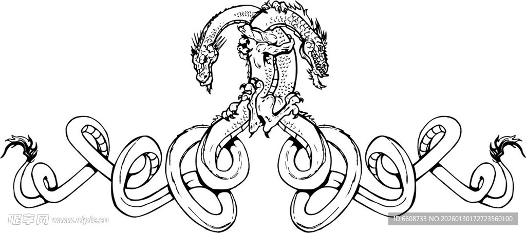 复古藤蔓花纹装饰图案