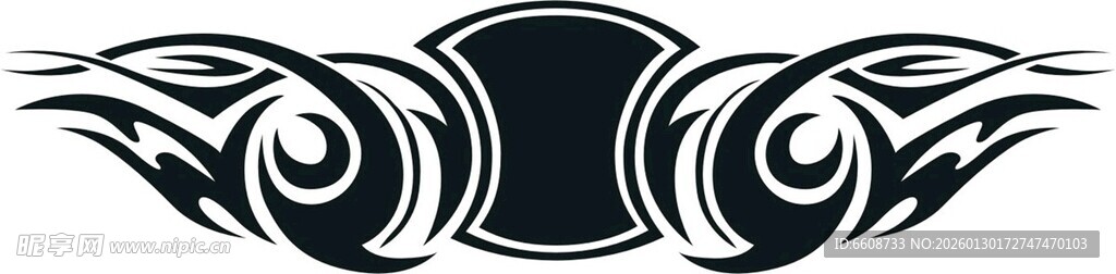 酷炫黑白花纹图案设计