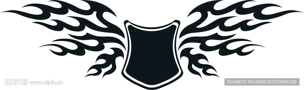 火焰盾牌图案设计