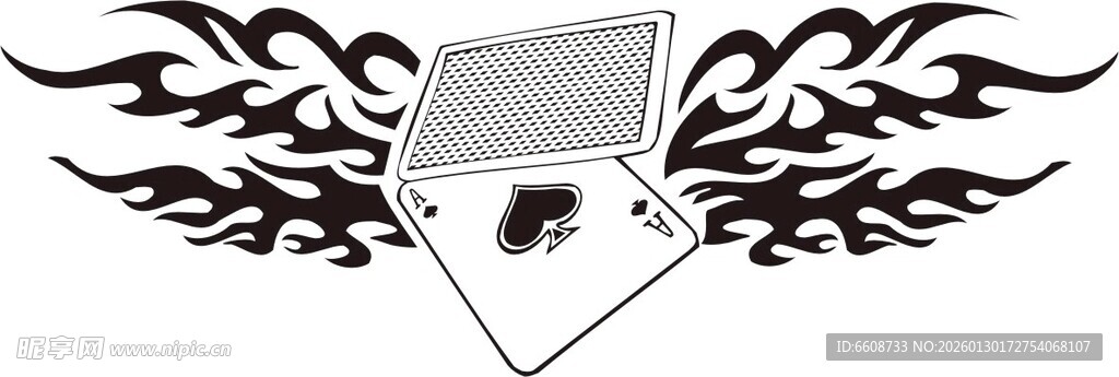 火焰环绕的笔记本电脑图案