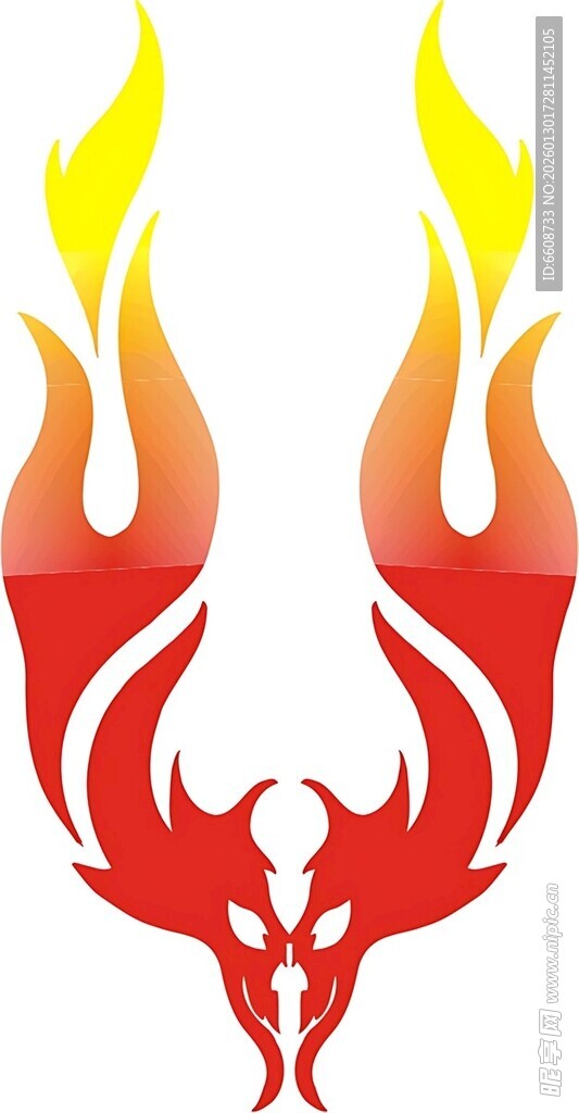 火焰恶魔头像设计