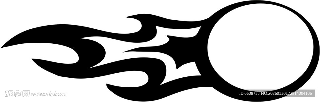 火焰环绕圆形图案