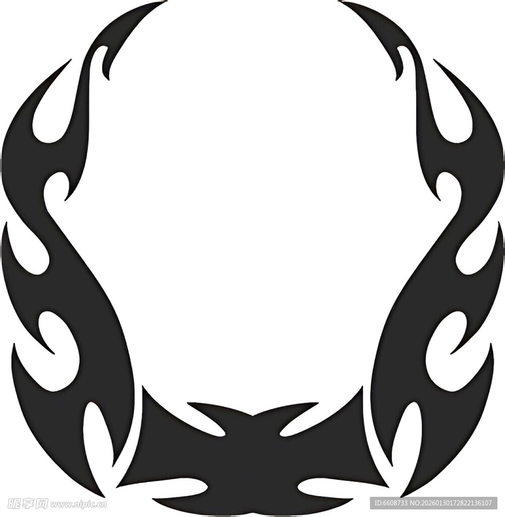 火焰风格环形装饰图案