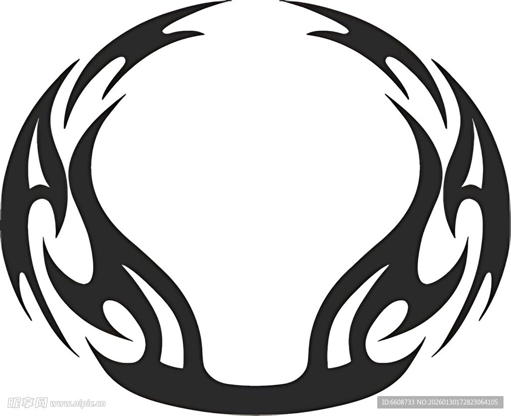 火焰状环形装饰图案