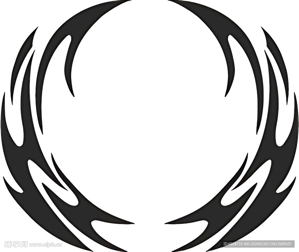 火焰环绕圆形图案
